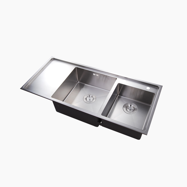 Topmount Double Bowl Kitchen Sink With Drainboard -BRY10547H